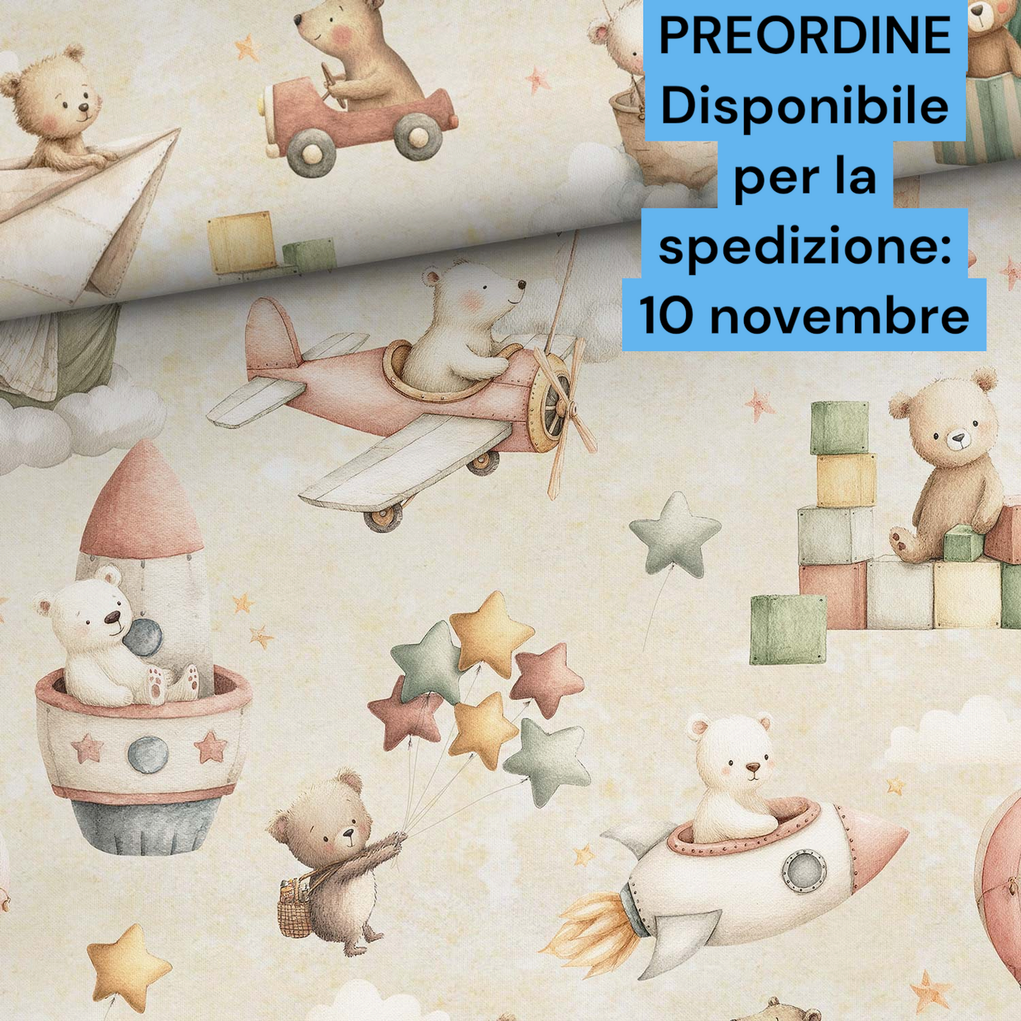 Cotone 100% premium certificato OEKO TEX, stampa digitale , altezza 158 cm