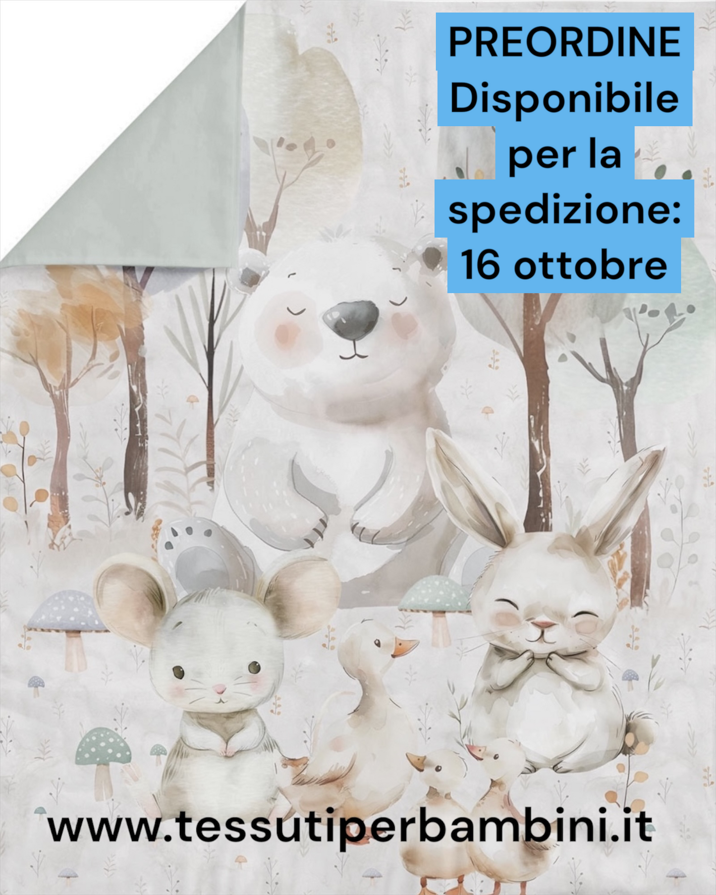 Pannello 100 % cotone, misura 75 cm ×100 cm