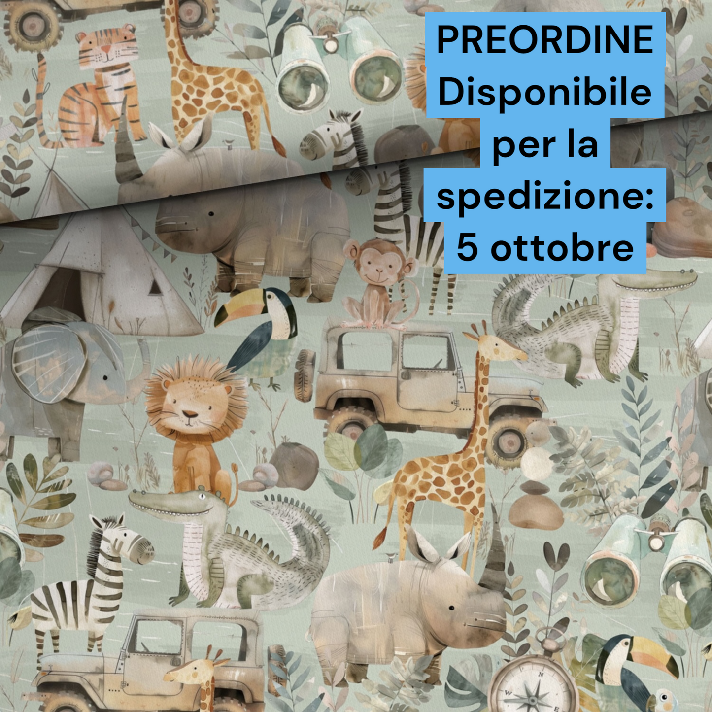 Cotone 100% premium certificato OEKO TEX, stampa digitale , altezza 158 cm