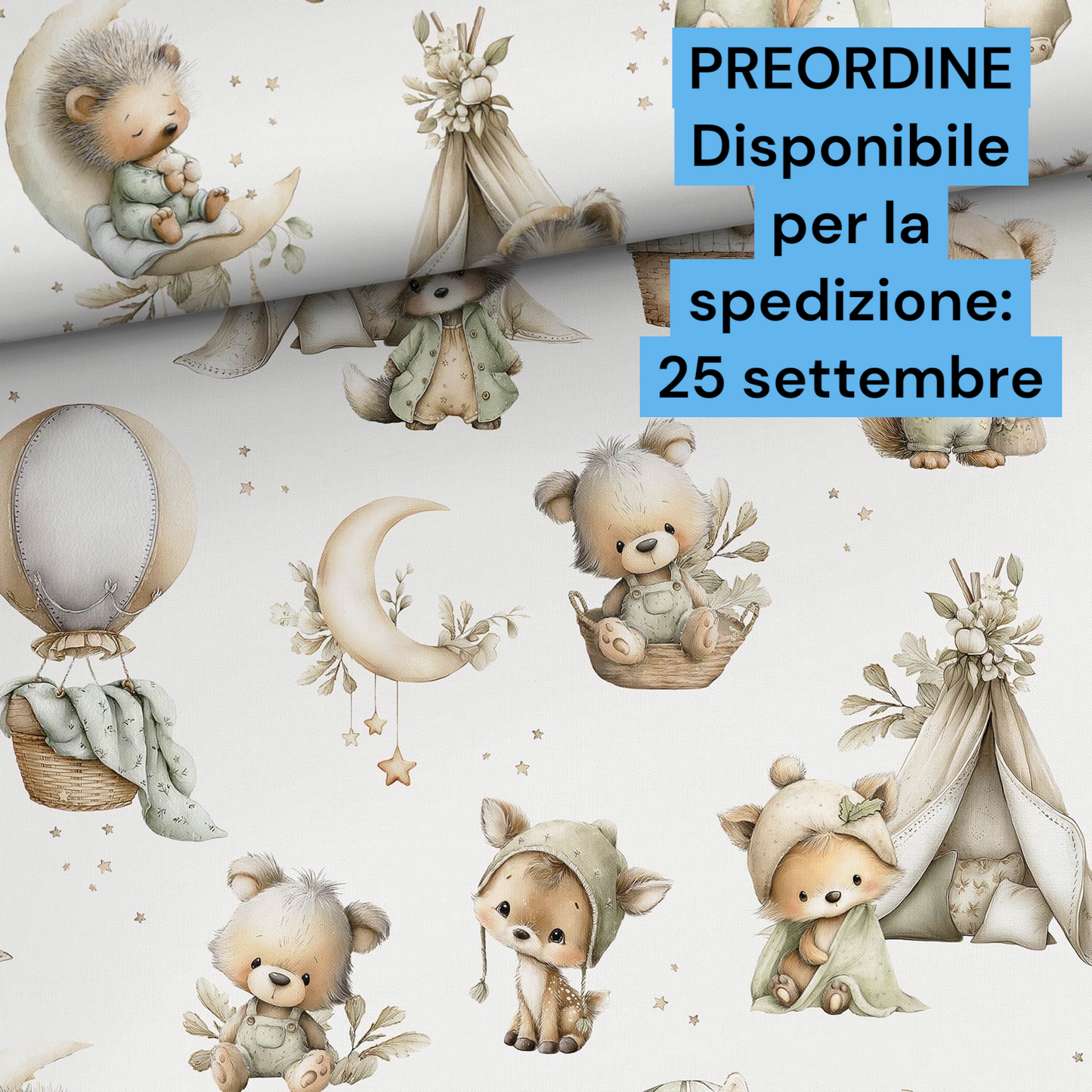 Cotone 100% premium certificato OEKO TEX, stampa digitale , altezza 158 cm