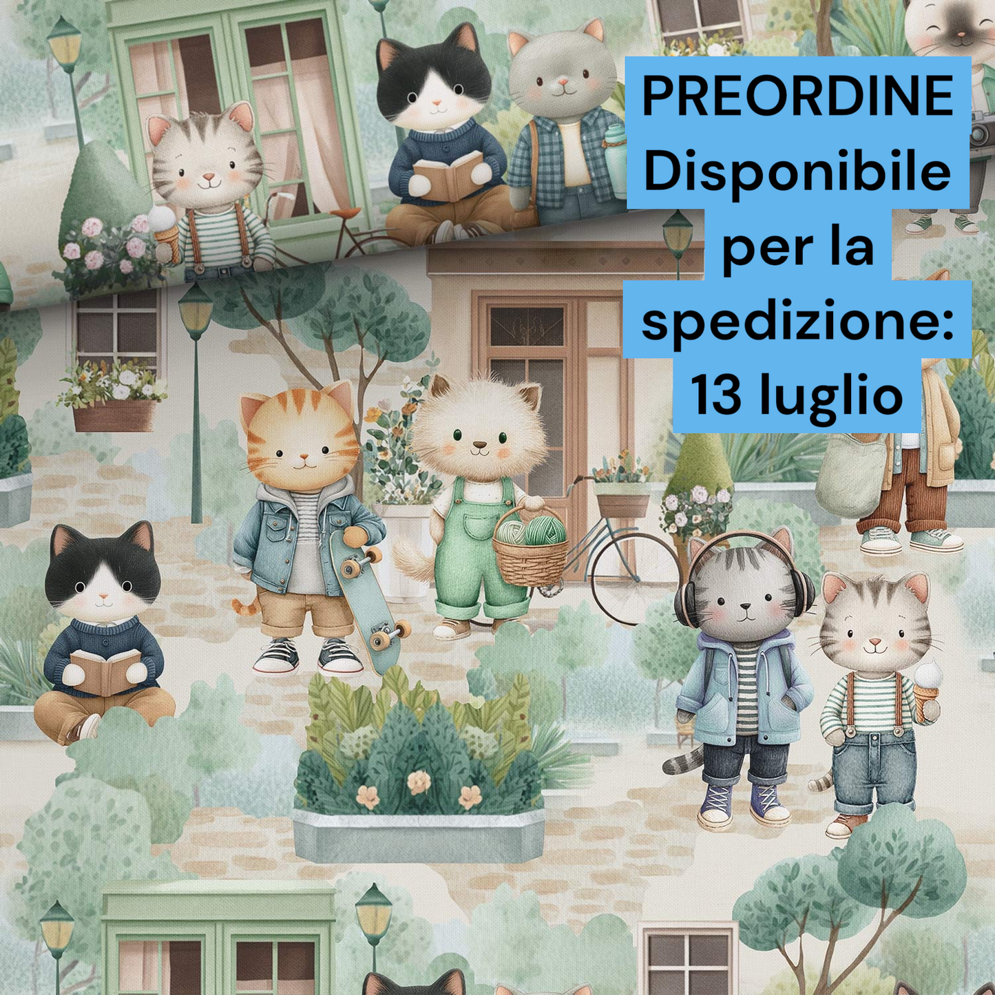 Cotone 100% premium certificato OEKO TEX, stampa digitale , altezza 158 cm