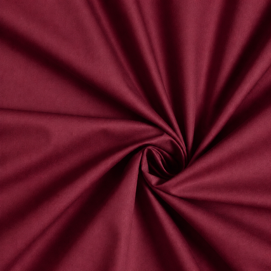 Cotone 100 % popeline certificato OEKO TEX Bordeaux, altezza 146 cm