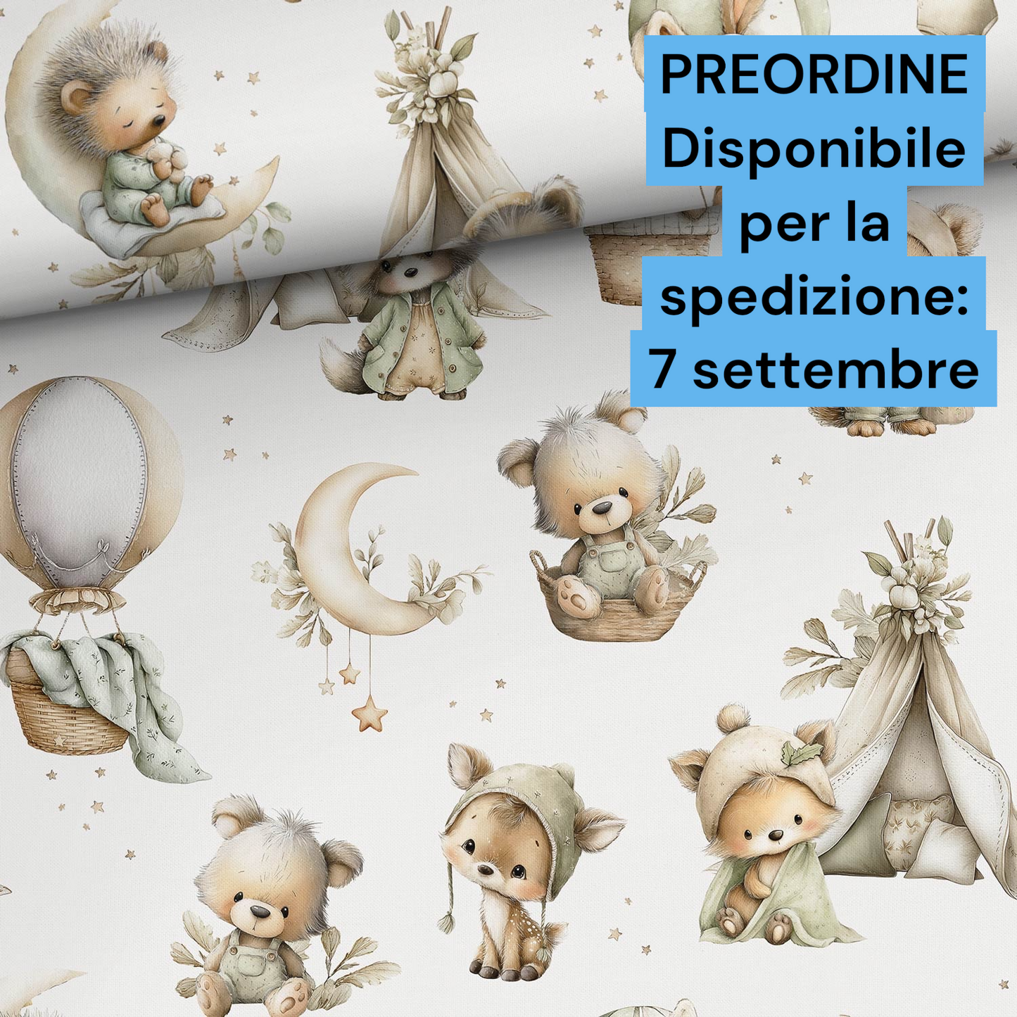 Cotone 100% premium certificato OEKO TEX, stampa digitale , altezza 158 cm