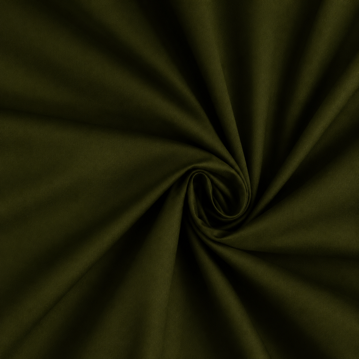 Cotone 100 % popeline certificato OEKO TEX verde militare scuro, altezza 146 cm