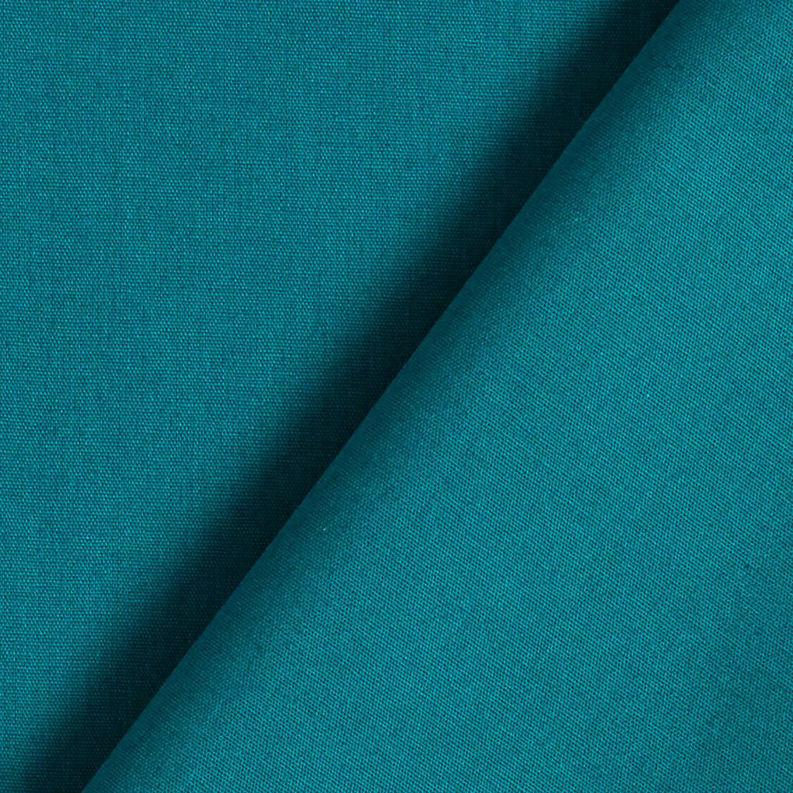 Cotone 100 % popeline certificato Oeko Tex verde petrolio, altezza 146 cm