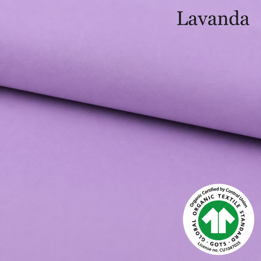 Jersey di  cotone certificato OEKO TEX 95 % cotone 5% elastane, altezza 150 cm LAVANDA