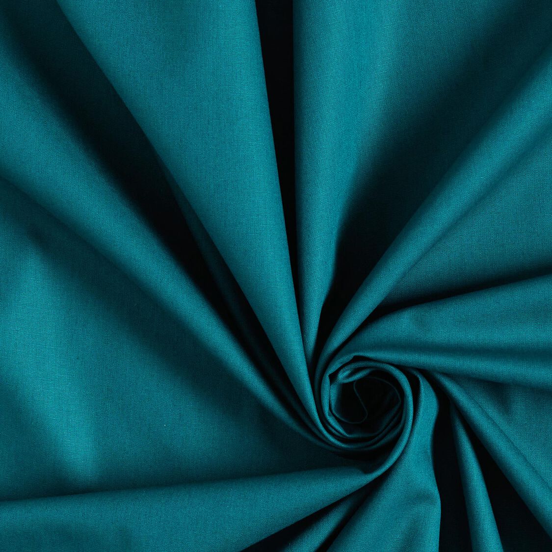 Cotone 100 % popeline certificato OEKO TEX petrolio , altezza 146 cm