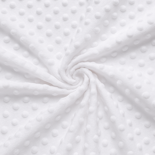 Minky pile bianco, altezza 150 cm, peso 250 g