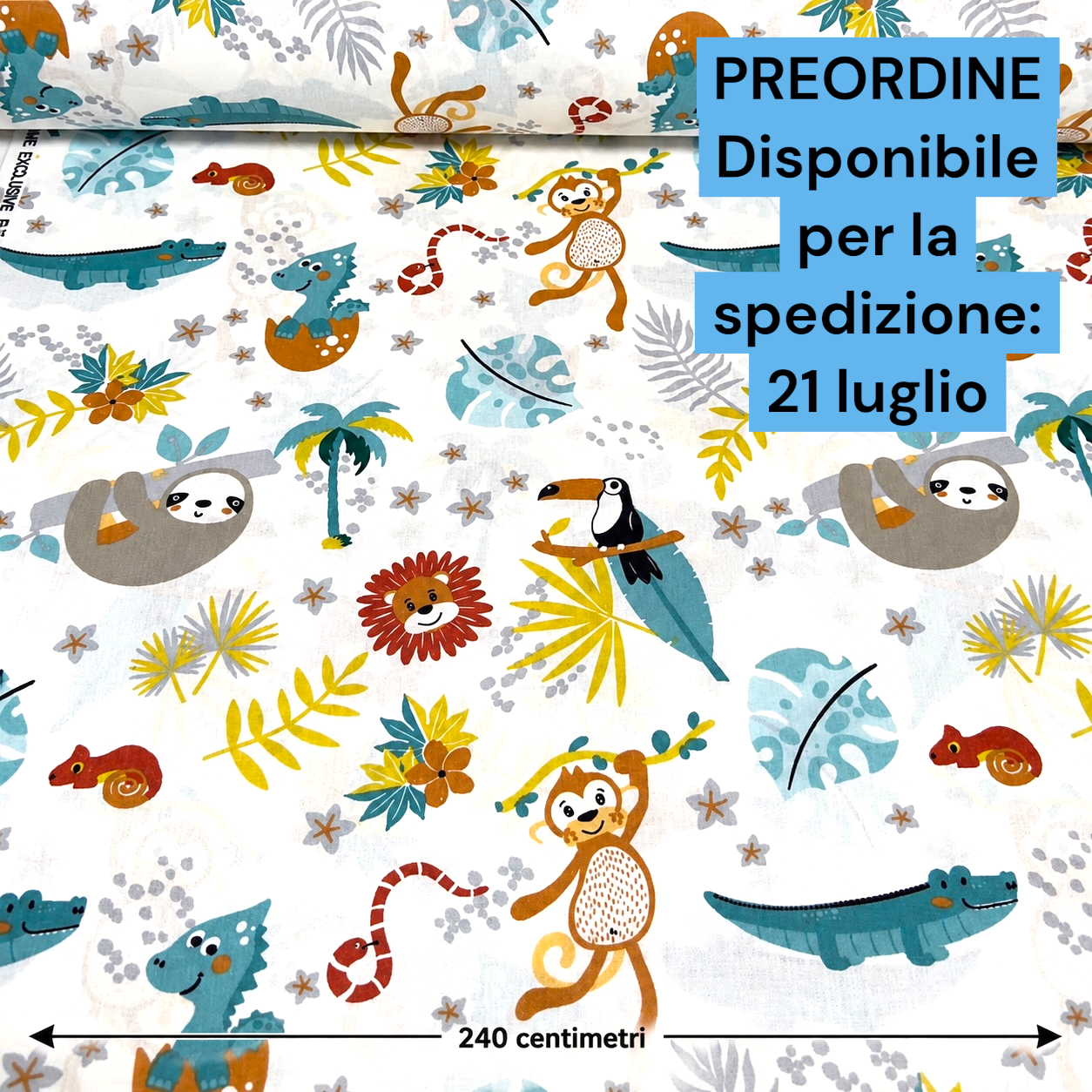 Tessuto Cotone 100%  altezza 240 cm