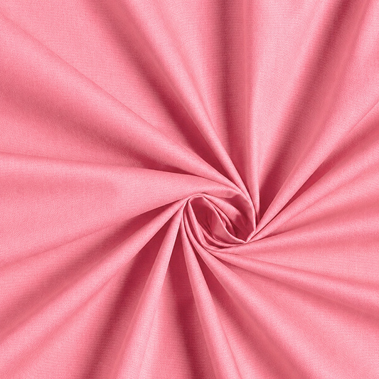 Cotone 100 % popeline certificato OEKO TEX rosa pesca, altezza 146 cm