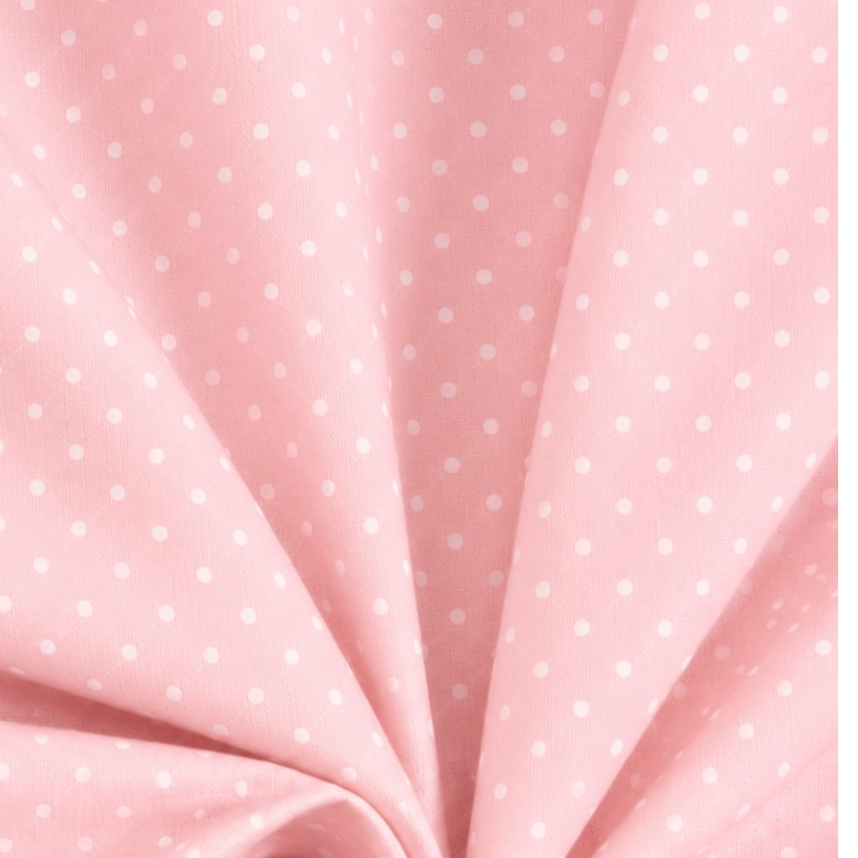 Popeline di cotone 100 % pois bianco/rosa, altezza 148 cm