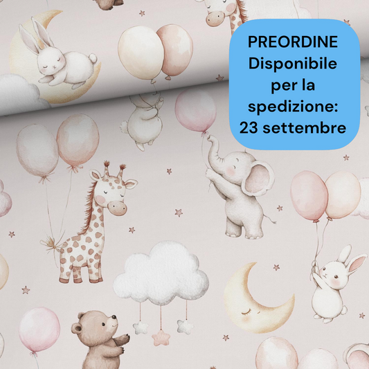 Cotone 100% premium certificato OEKO TEX, stampa digitale , altezza 158 cm