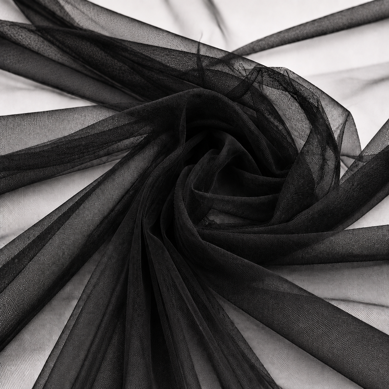 Tulle Rigido NERO 100% Nylon – Altezza 300 cm