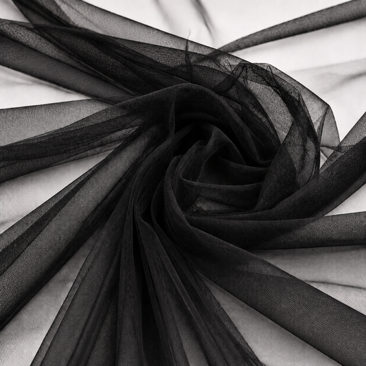 Tulle Rigido NERO 100% Nylon – Altezza 300 cm