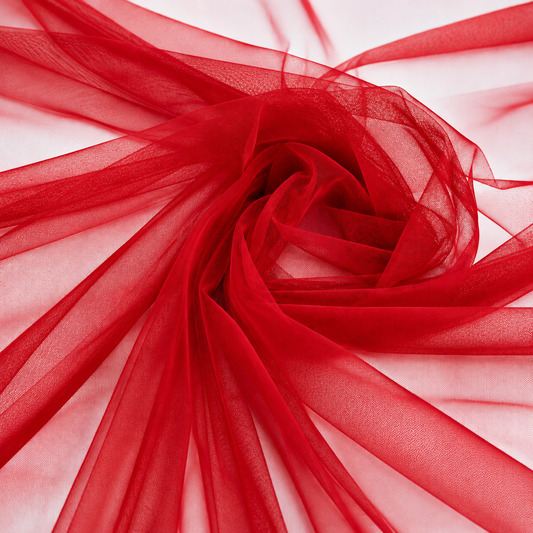 Tulle Rigido ROSSO 100% Nylon – Altezza 300 cm