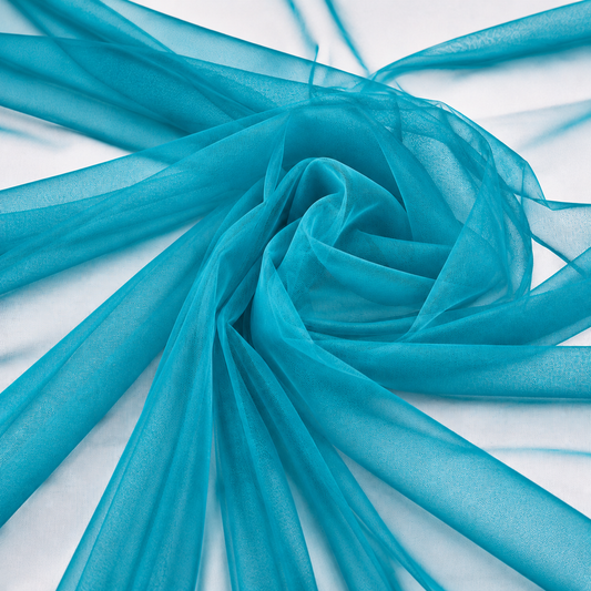 Tulle Rigido TURCHESE 100% Nylon – Altezza 300 cm