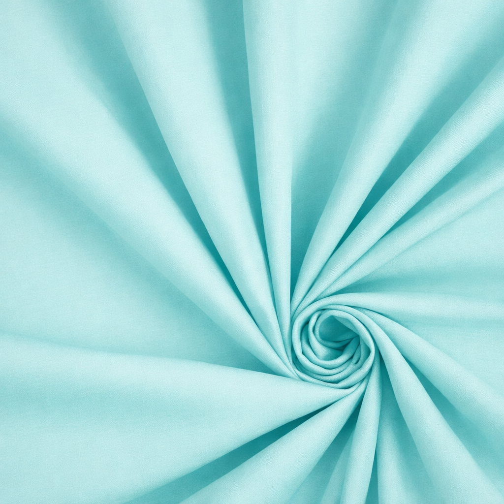 Cotone 100 % popeline certificato OEKO glacier, altezza 146 cm