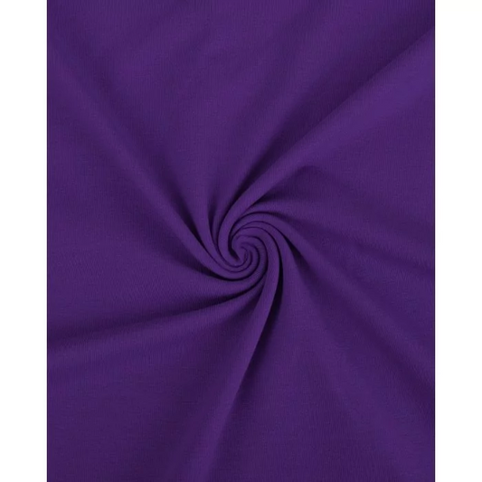 Jersey di cotone certificato OEKO TEX 95 % cotone 5% elastane, altezza 150 cm PURPLE