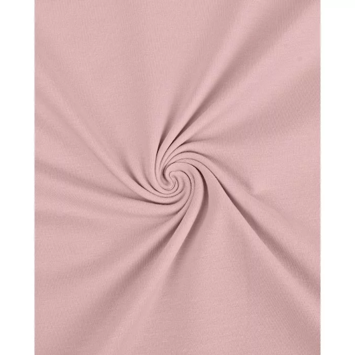 Jersey di  cotone certificato OEKO TEX 95 % cotone 5% elastane, altezza 150 cm ROSA ANTICO CHIARO