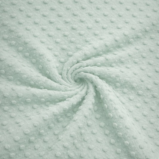 Minky pile salvia chiaro , altezza 150 cm, peso 250 g