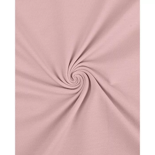 Jersey di  cotone certificato OEKO TEX 95 % cotone 5% elastane, altezza 150 cm ROSA ANTICO CHIARO