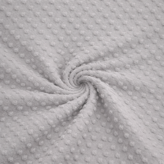 Minky pile grigio chiaro, altezza 150 cm, peso 250 g