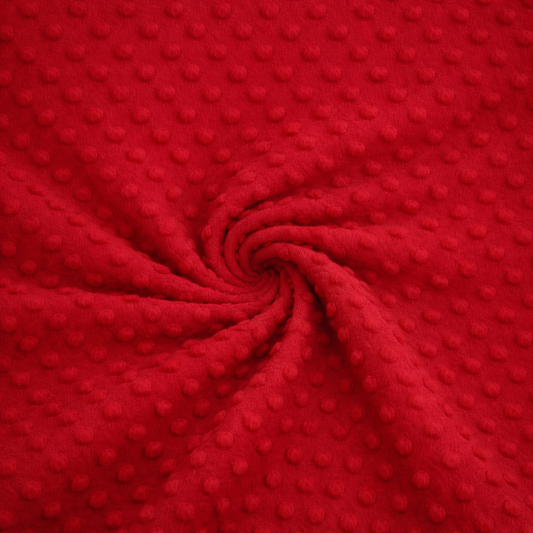 Minky pile rosso, altezza 150 cm, peso 250 g