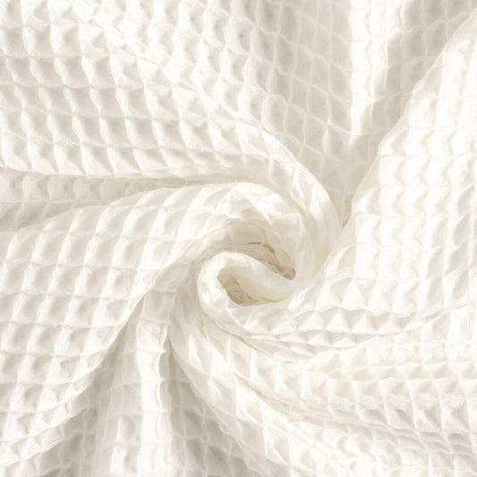 Nido d’ape 100% cotone certificato Oeko Tex altezza 150 cm bianco lana