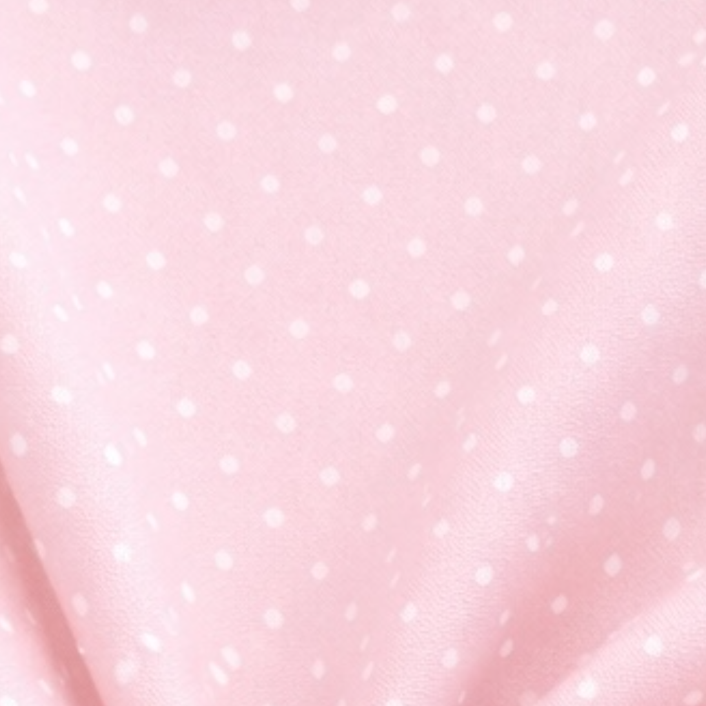 Popeline di cotone 100 % pois bianco/rosa, altezza 148 cm