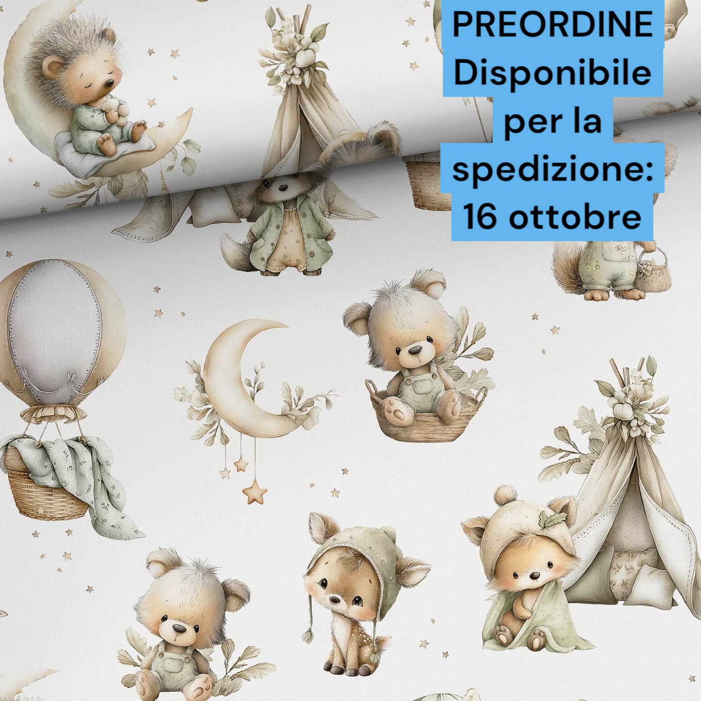 Cotone 100% premium certificato OEKO TEX, stampa digitale , altezza 158 cm