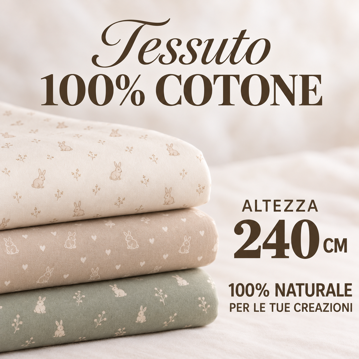 Tessuto Cotone 100%  altezza 240 cm