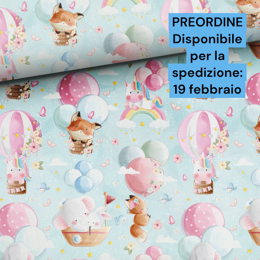 Cotone 100% premium certificato OEKO TEX, stampa digitale , altezza 158 cm
