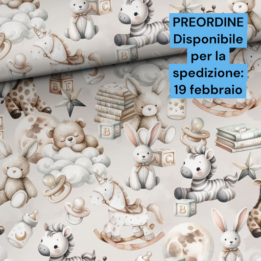 Cotone 100% premium certificato OEKO TEX, stampa digitale , altezza 158 cm
