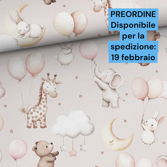 Cotone 100% premium certificato OEKO TEX, stampa digitale , altezza 158 cm