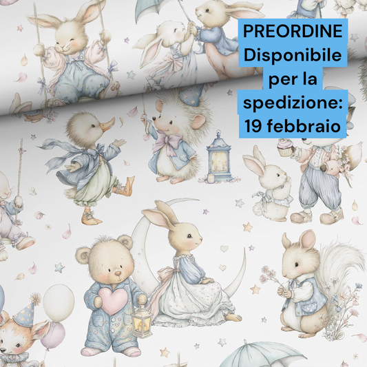 Cotone 100% premium certificato OEKO TEX, stampa digitale , altezza 158 cm