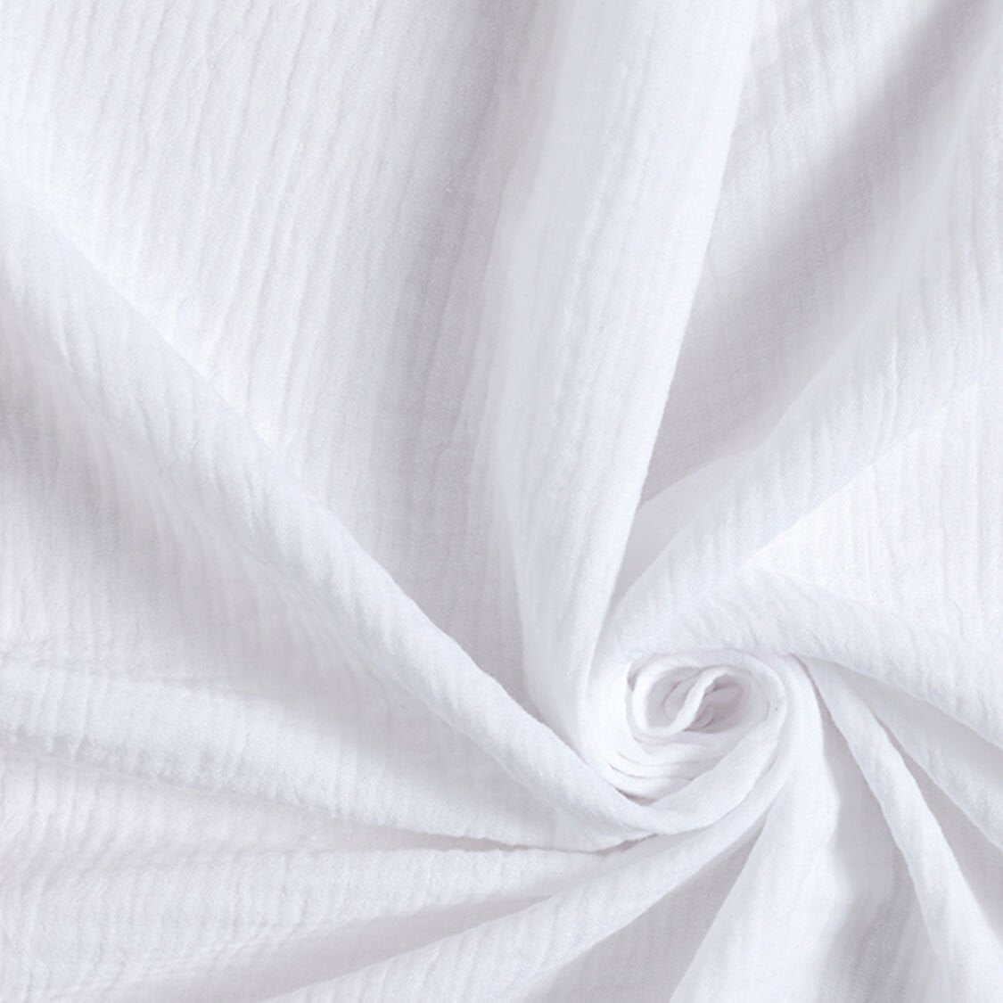 Mussola di cotone 100%, certificato Oeko Tex, altezza 135 cm BIANCO