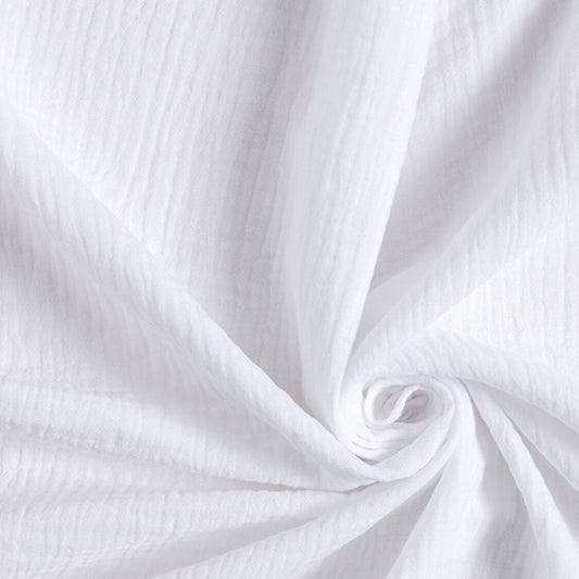 Mussola di cotone 100%, certificato Oeko Tex, altezza 135 cm BIANCO