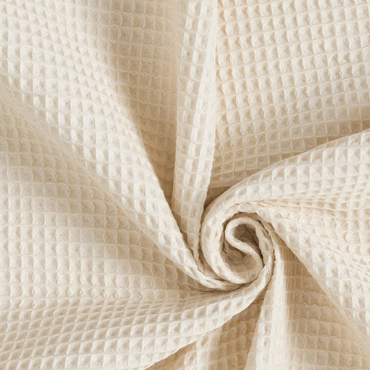 Nido d’ape 100% cotone certificato Oeko Tex altezza 150 cm panna