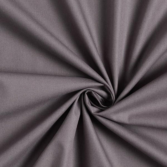 Cotone 100 % popeline certificato Oeko Tex antracite , altezza 146 cm