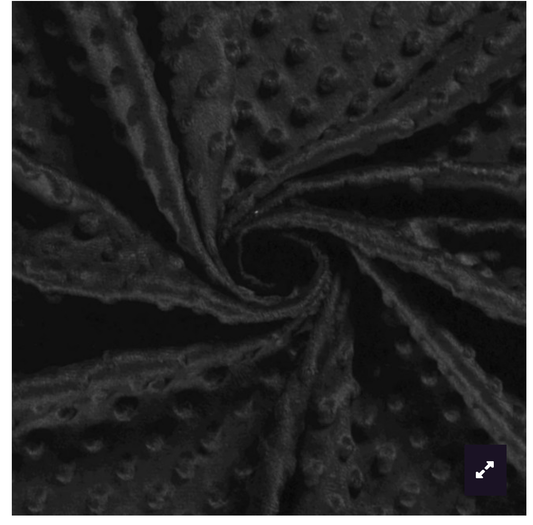Minky pile NERO, altezza 150 cm, peso 250 g