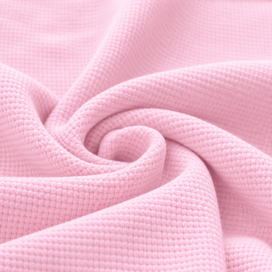 Jersey Waffle Light ROSA BABY in cotone elasticizzato– Tessuto a nido d’ape