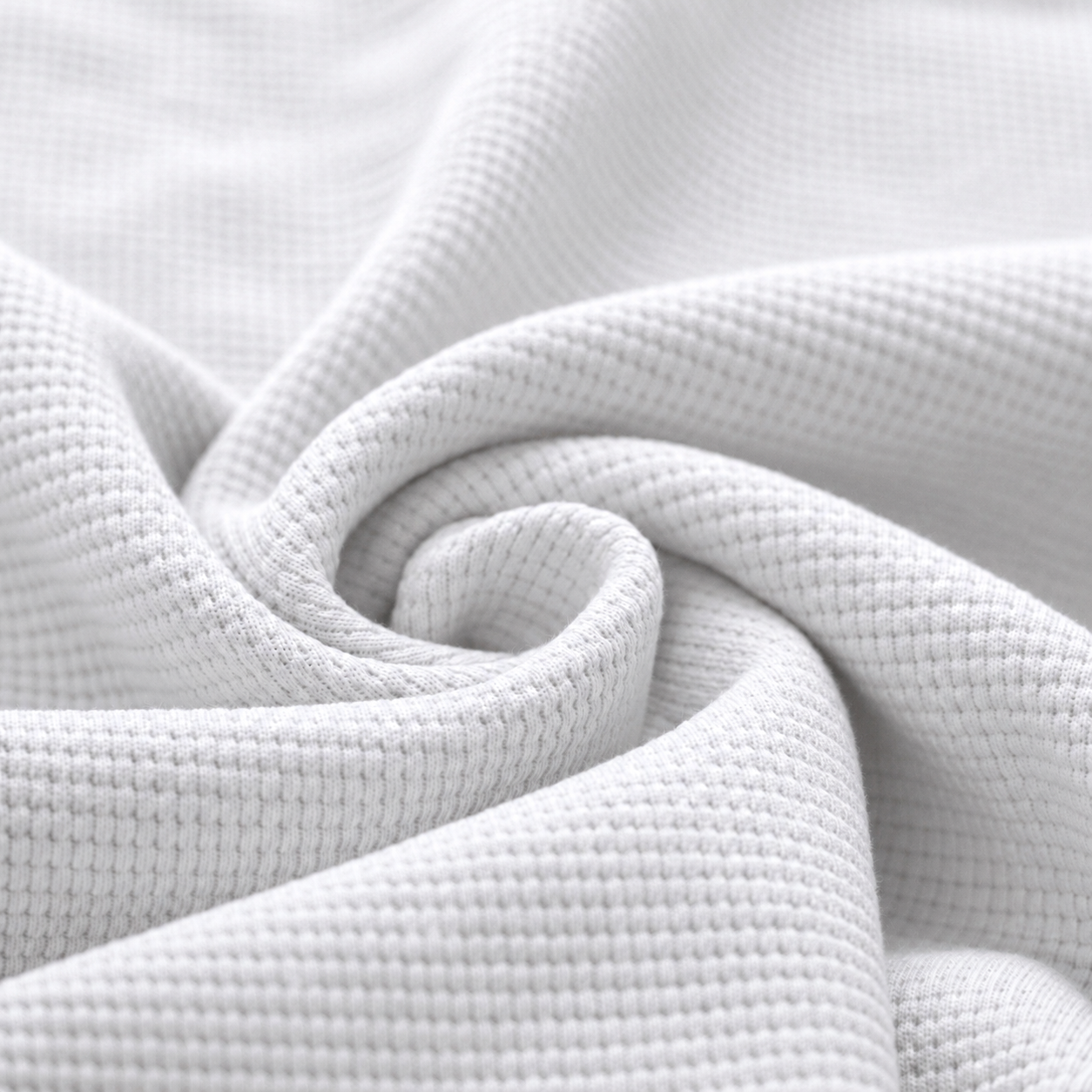 Jersey Waffle Light BIANCO in cotone elasticizzato– Tessuto a nido d’ape
