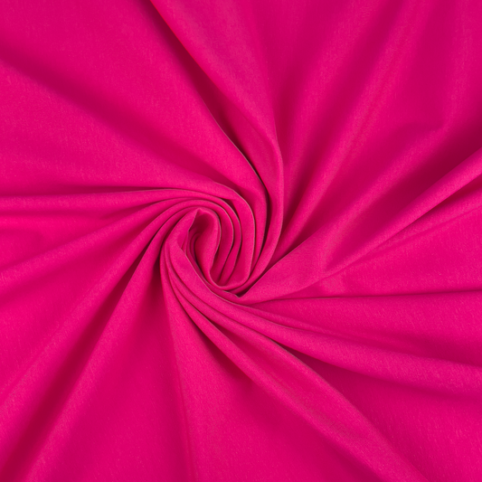 Jersey di cotone certificato OEKO TEX 95 % cotone 5% elastane, altezza 150 cm FUCSIA