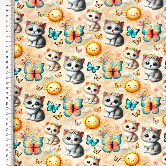 Jersey stampa digitale, certificato OEKO TEX, 95% cotone 5% elastane, altezza 150 mc