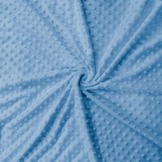 Minky pile azzurro, altezza 150 cm, peso 250 g