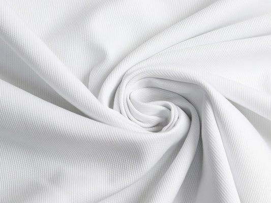 Tessuto Piquet (Piqué) Millerighe  100%  (Bianco) OEKO-TEX – Altezza 150 cm – Vendita al Metro