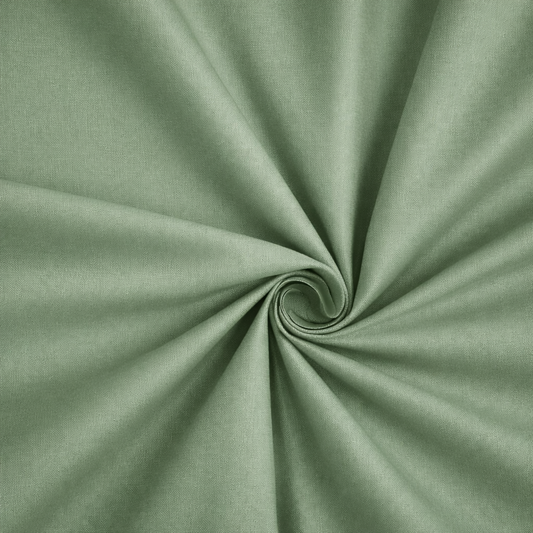 Cotone 100 % popeline certificato OEKO verde salvia scuro , altezza 146 cm