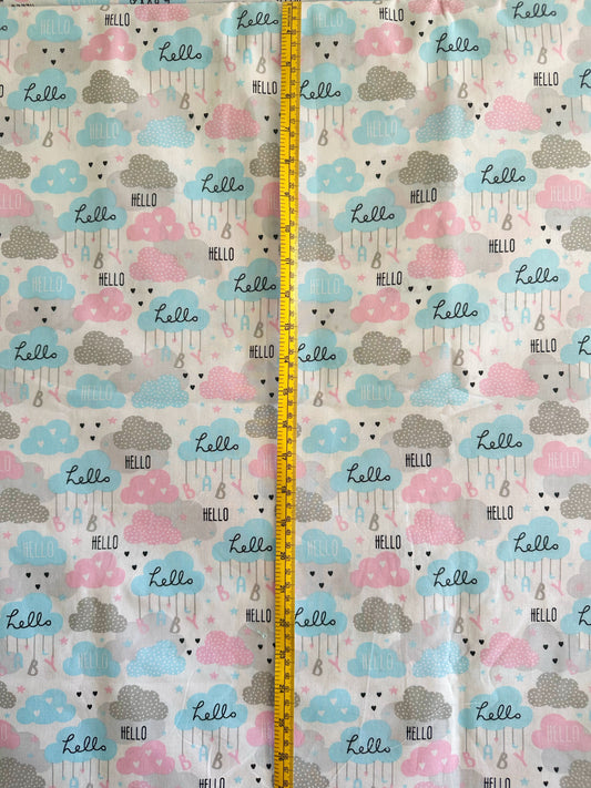 Cotone  100 % certificato Oeko Tex , altezza 160 cm