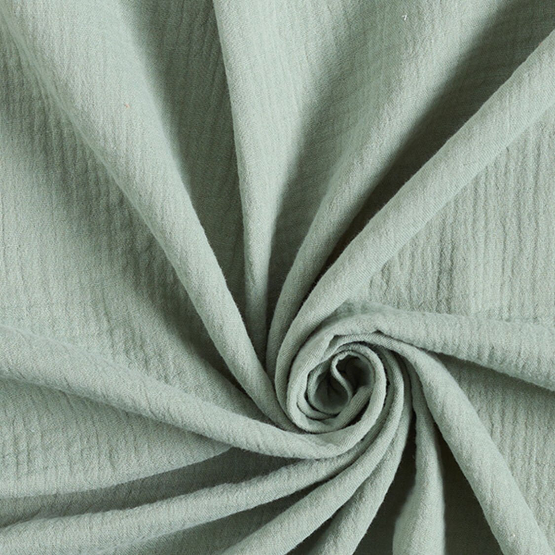 Mussola di cotone 100 %, certificato Oeko Tex, altezza 135 cm SALVIA