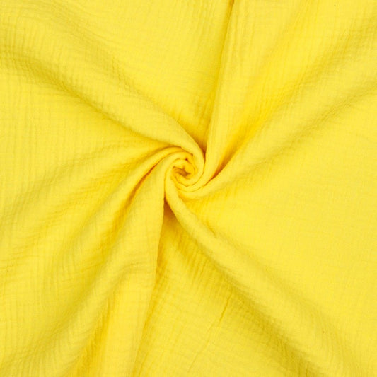 Mussola di cotone 100 %, certificato Oeko Tex, altezza 135 cm GIALLO